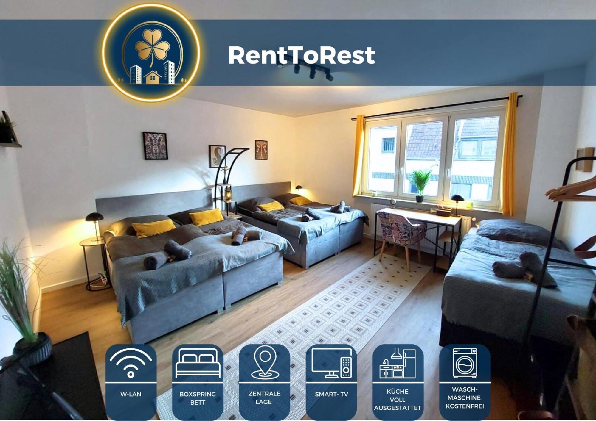 Appartamento Rtr Essen - Fuer Bis Zu 8 Personen - Voll Ausgestattet - Zentral Limbecker Platz - Messe - Uniklinikum - Smart Tv - Modern Esterno foto